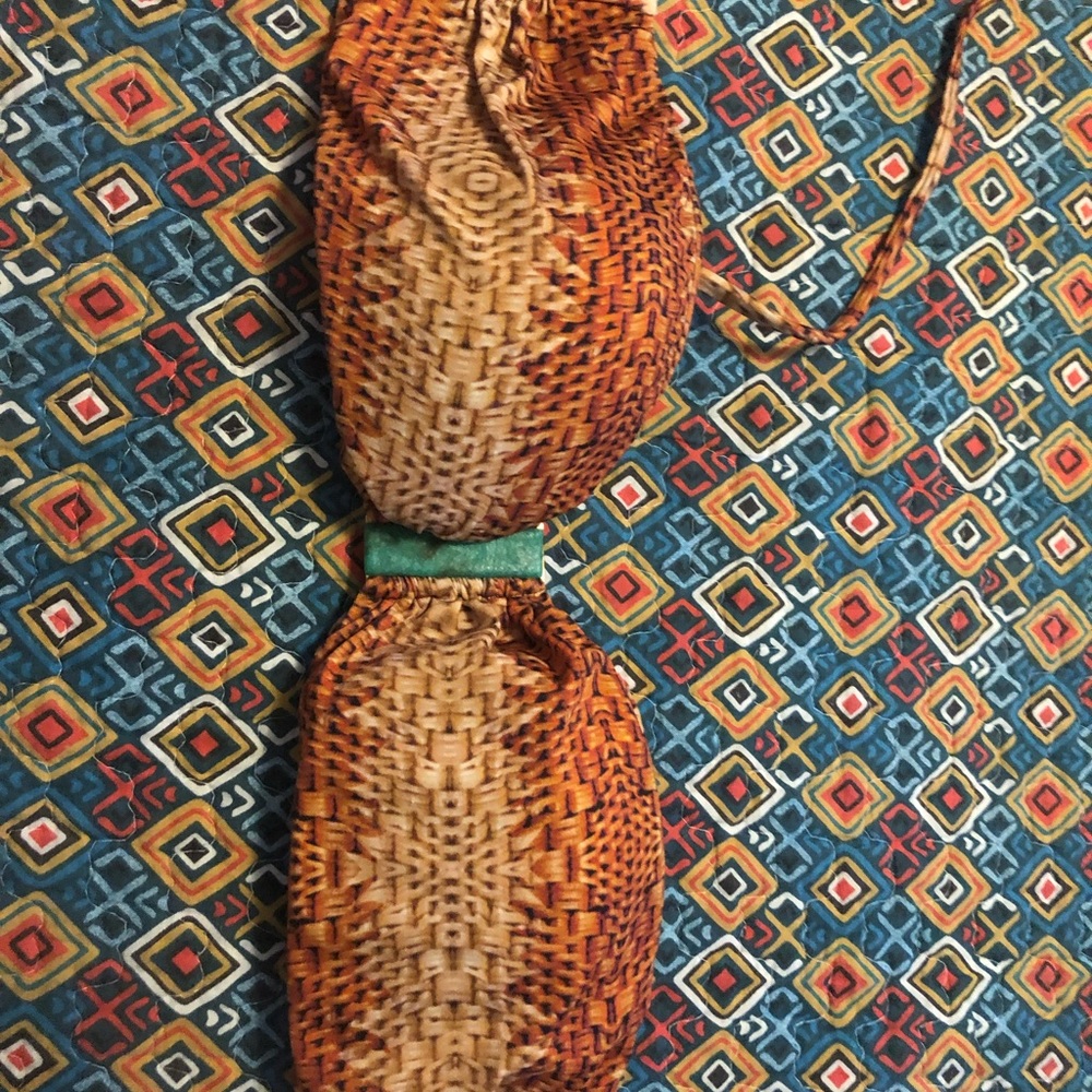 Bathing suit  top leopard and green on middle